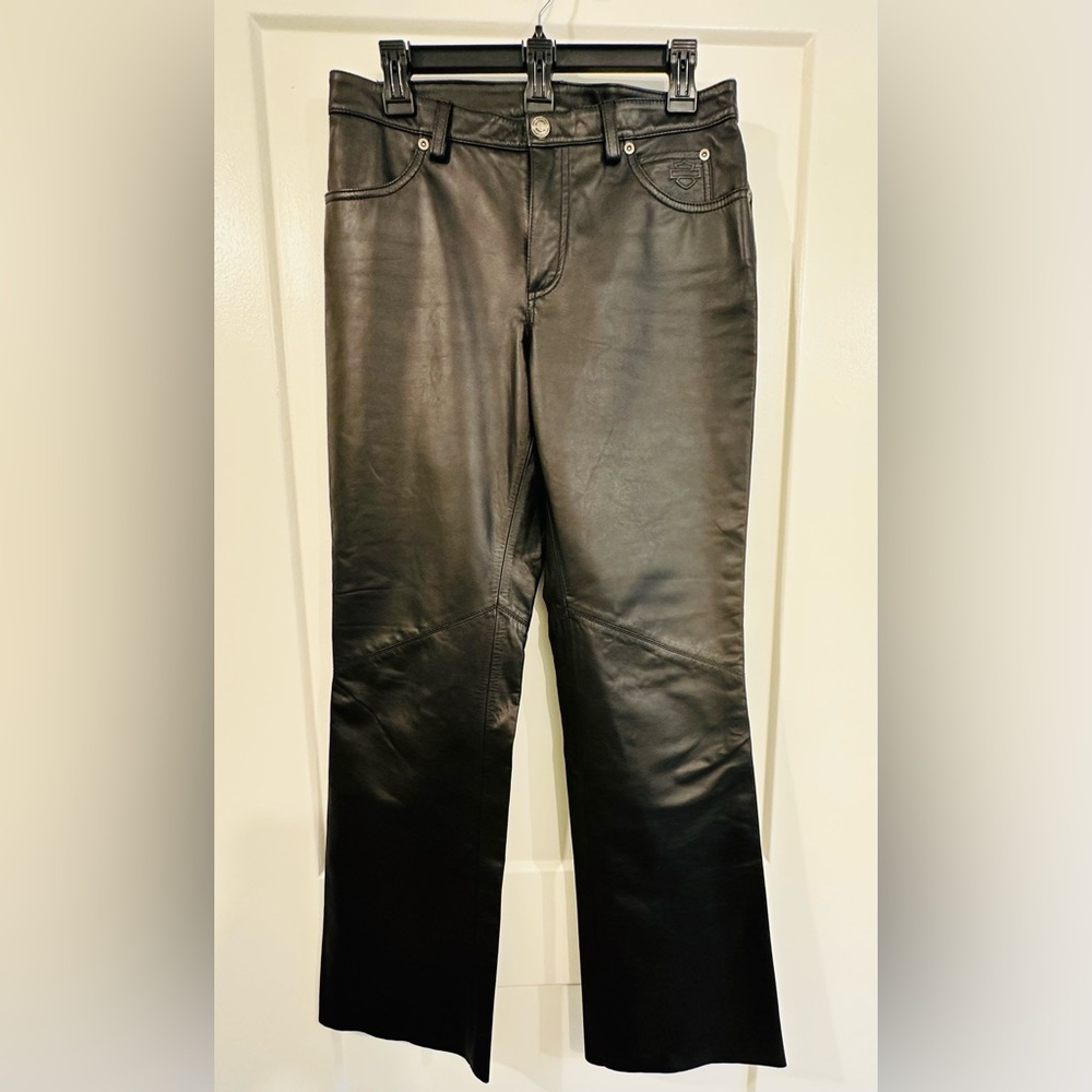 Harley-Davidson Women’s Leather Jeans FREE GARAGE SHIRT W/Purchase